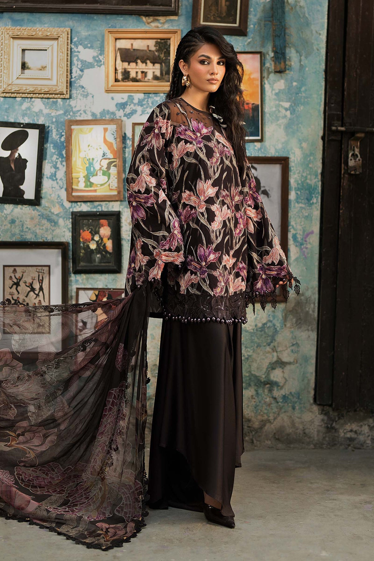 Maria B | M Prints Winter Fall 2026 | MPT-3104-B - by Libasekhas UK - Registered Vendor of : Maria B - 100% Original Designer Dress