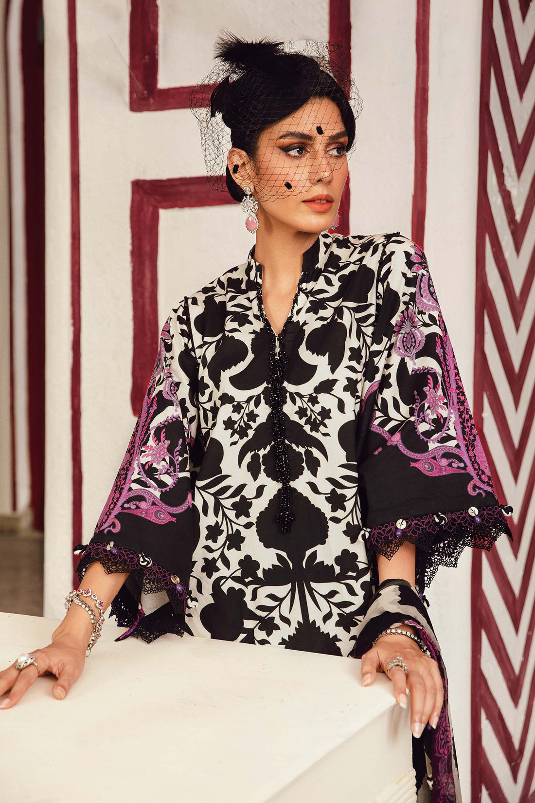 Maria B | M Prints Winter 25 | MPT-2704-B - by Libasekhas UK - Registered Vendor of : Maria B - 100% Original Designer Dress
