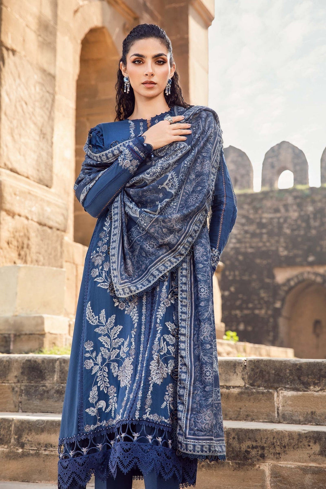 Maria B | M Prints Winter 24 | MPT-2404-B - by - Libasekhas UK - Registered Vendor of : Maria B - 100% Original Designer Dresss