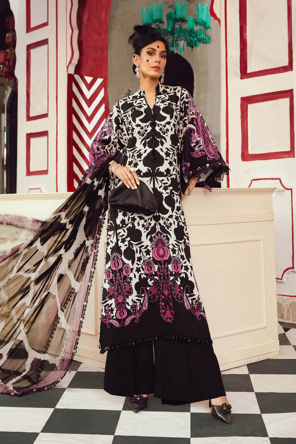 Maria B | M Prints Winter 25 | MPT-2704-B - by Libasekhas UK - Registered Vendor of : Maria B - 100% Original Designer Dress