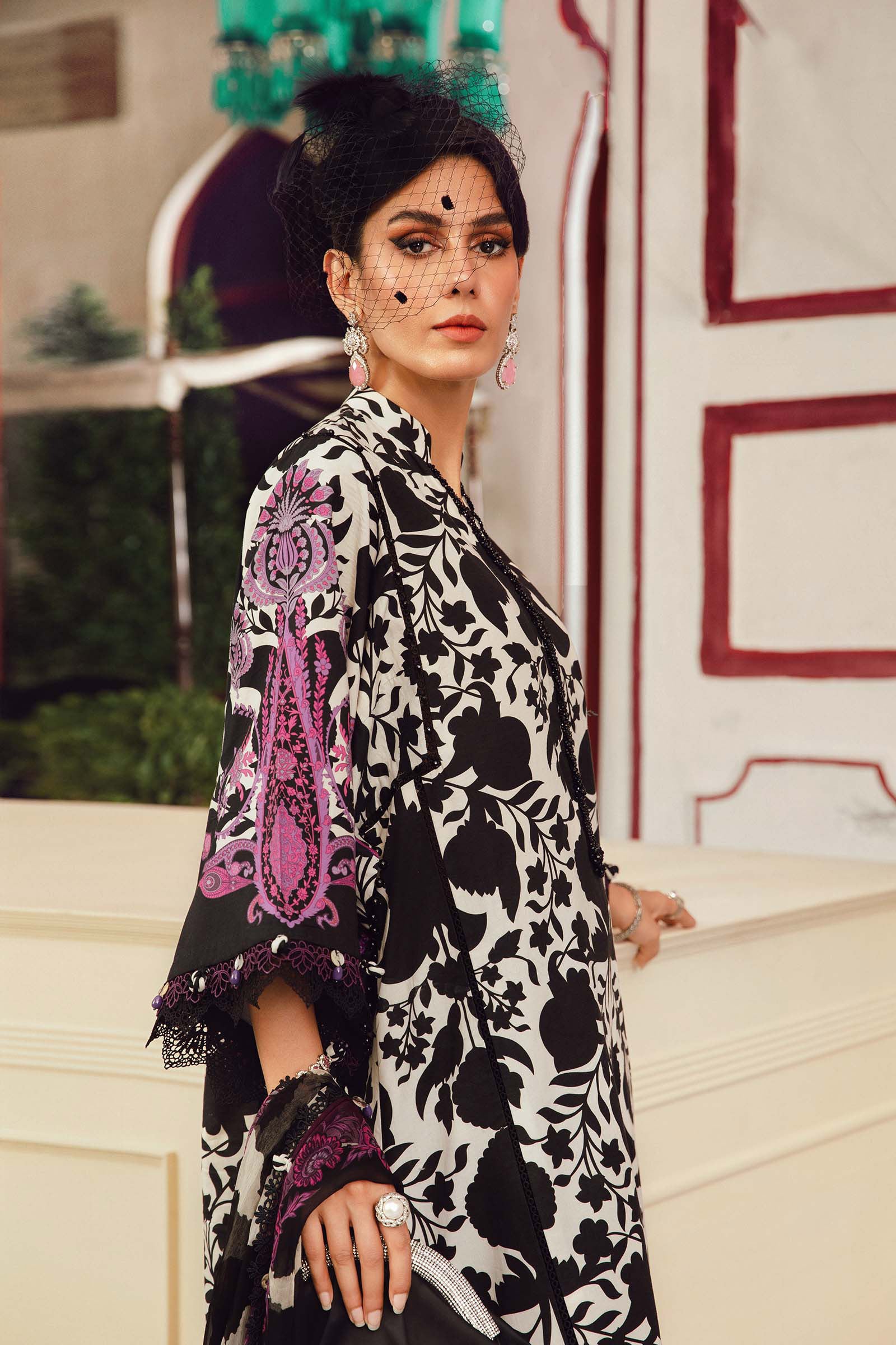 Maria B | M Prints Winter 25 | MPT-2704-B - by Libasekhas UK - Registered Vendor of : Maria B - 100% Original Designer Dress