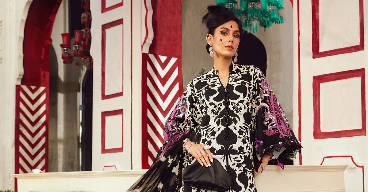 Maria B | M Prints Winter 25 | MPT-2704-B - by Libasekhas UK - Registered Vendor of : Maria B - 100% Original Designer Dress