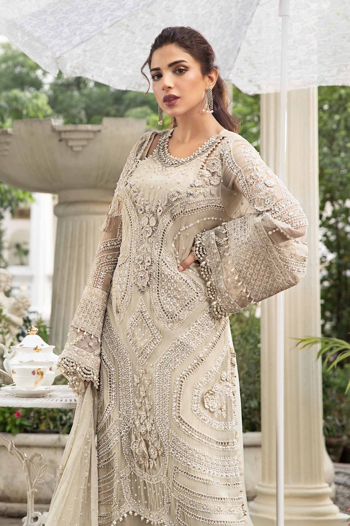 Maria B | Chiffon Formals 24 | Chiffon Suit | MPC-24-104 - by - Libasekhas UK - Registered Vendor of : Maria B - 100% Original Designer Dresss