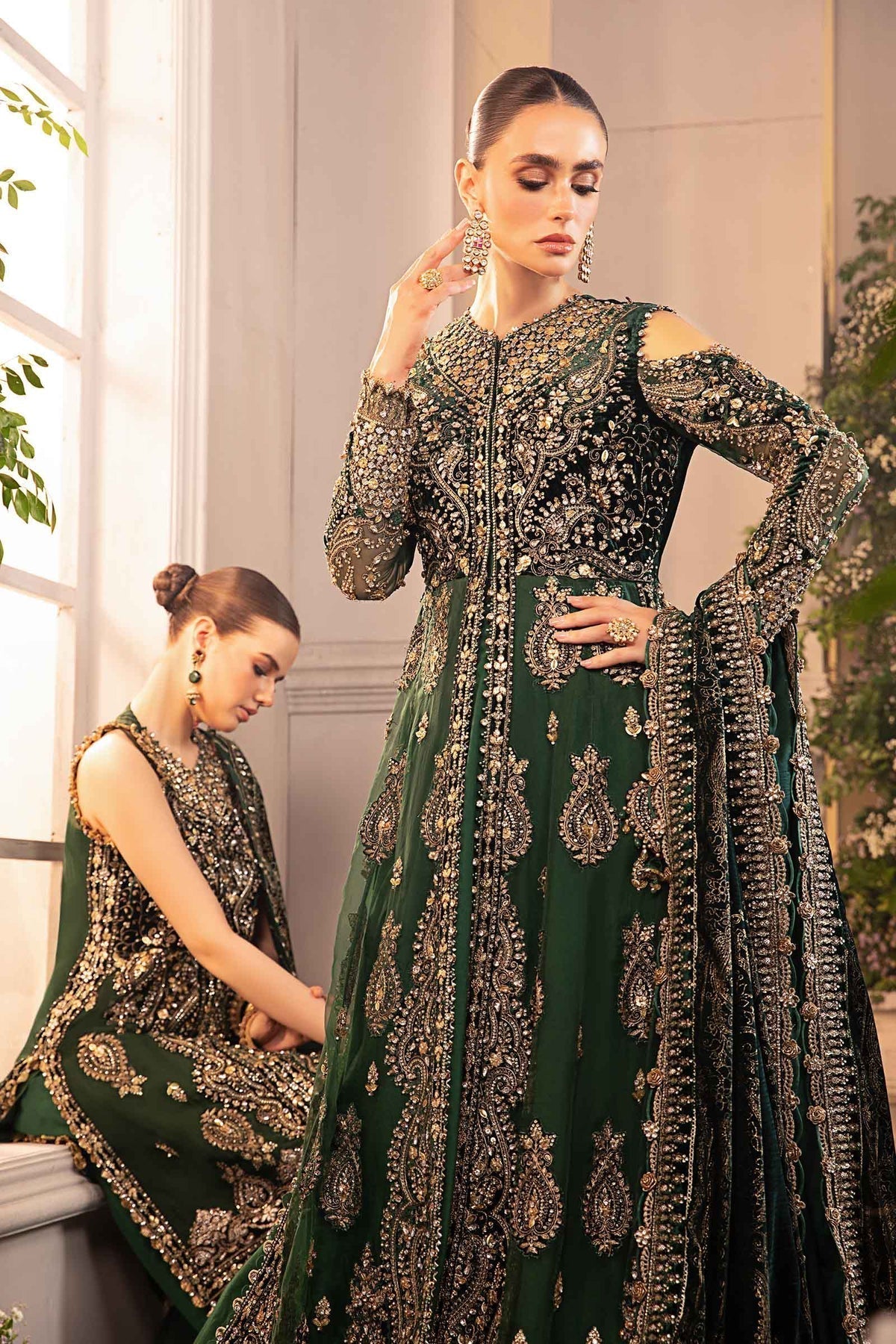 Maria B | Mbroidered Formals 24 | Velvet Suit | BD-2904 - by - Libasekhas UK - Registered Vendor of : Maria B - 100% Original Designer Dresss