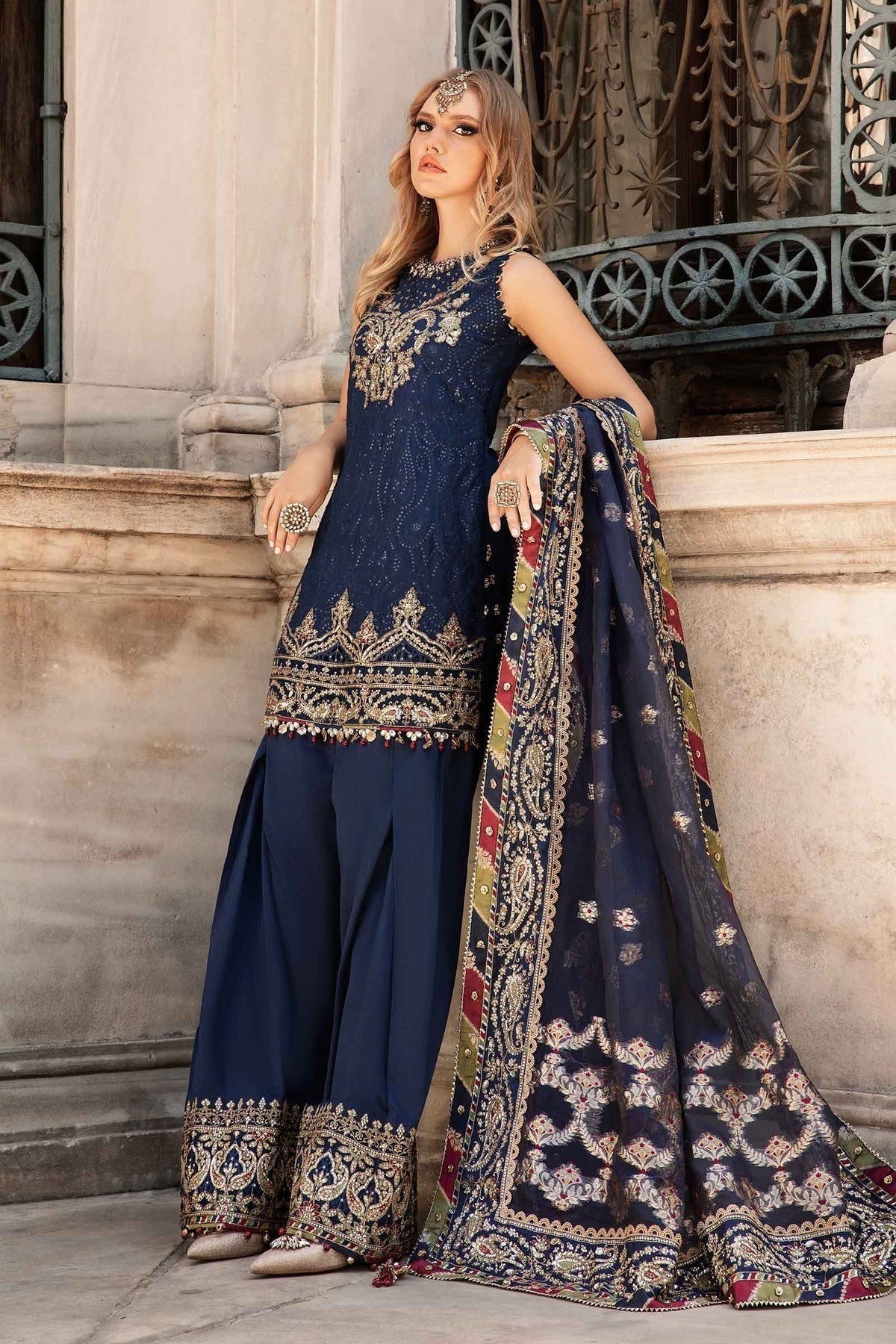 Maria B | Sateen Formals 24 | CST-804 - by - Libasekhas UK - Registered Vendor of : Maria B - 100% Original Designer Dresss