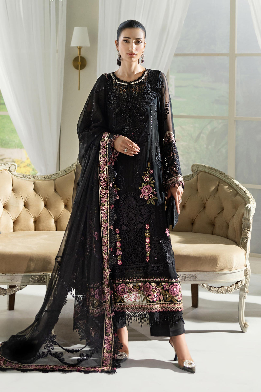 Maria B | Chiffon Formals 25 | MPC-25-104 - by Libasekhas UK - Registered Vendor of : Maria B - 100% Original Designer Dress