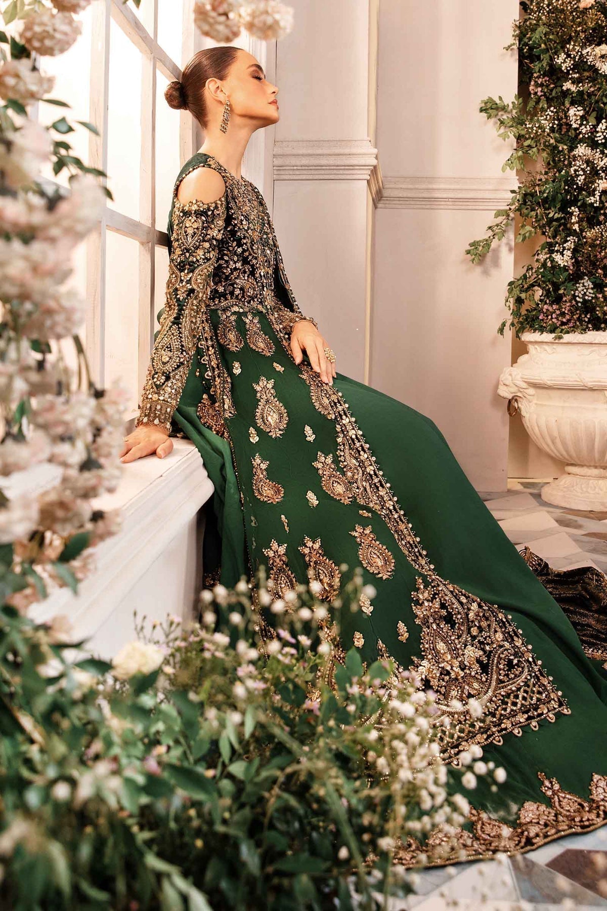 Maria B | Mbroidered Formals 24 | Velvet Suit | BD-2904 - by - Libasekhas UK - Registered Vendor of : Maria B - 100% Original Designer Dresss
