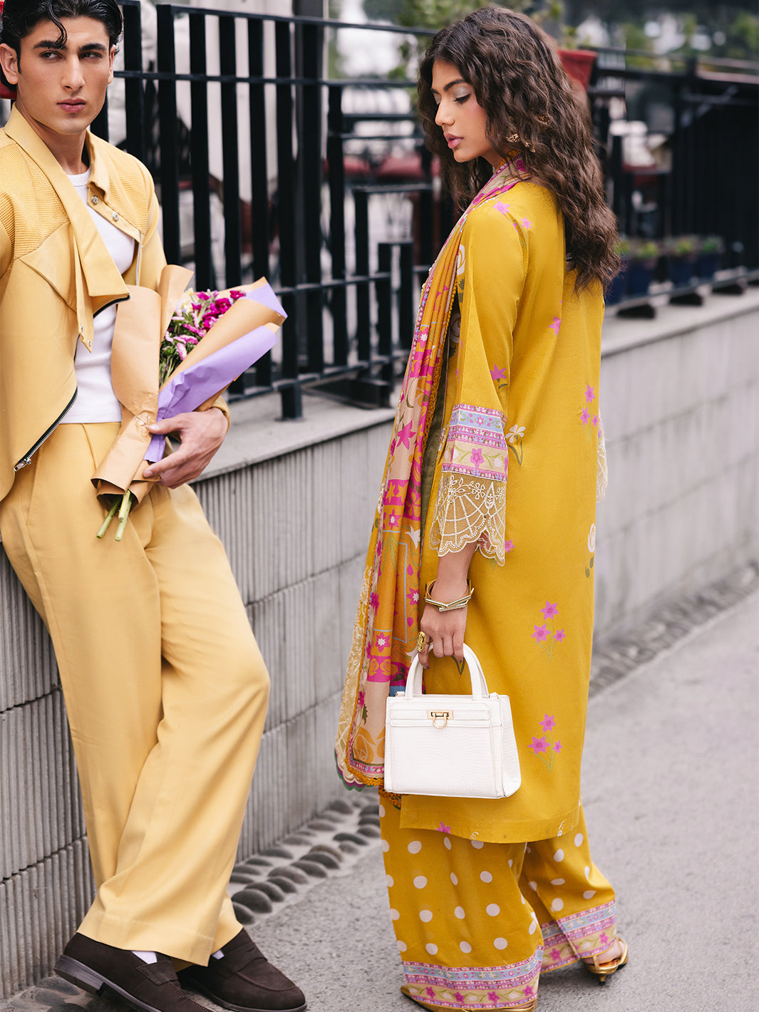 Mahnur | Broadway Luxury Lawn 25 | Buttercup - by - Libasekhas UK - Registered Vendor of : Mahnur - 100% Original Designer Dresss
