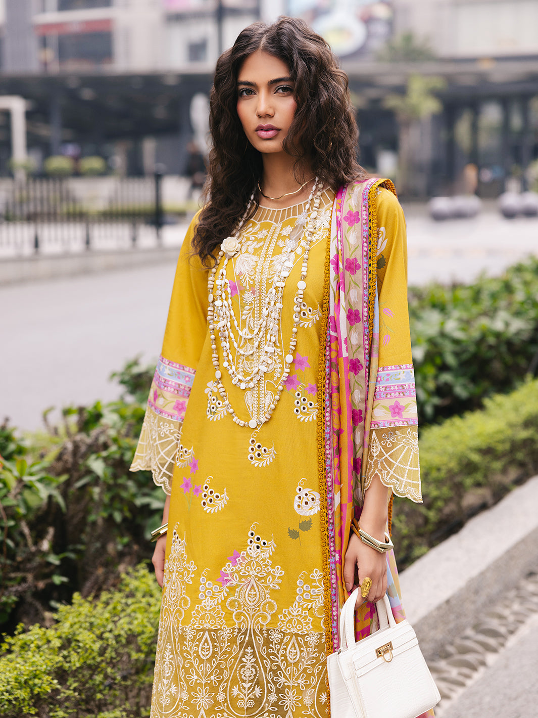 Mahnur | Broadway Luxury Lawn 25 | Buttercup - by - Libasekhas UK - Registered Vendor of : Mahnur - 100% Original Designer Dresss