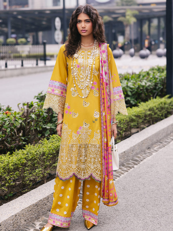 Mahnur | Broadway Luxury Lawn 25 | Buttercup - by - Libasekhas UK - Registered Vendor of : Mahnur - 100% Original Designer Dresss