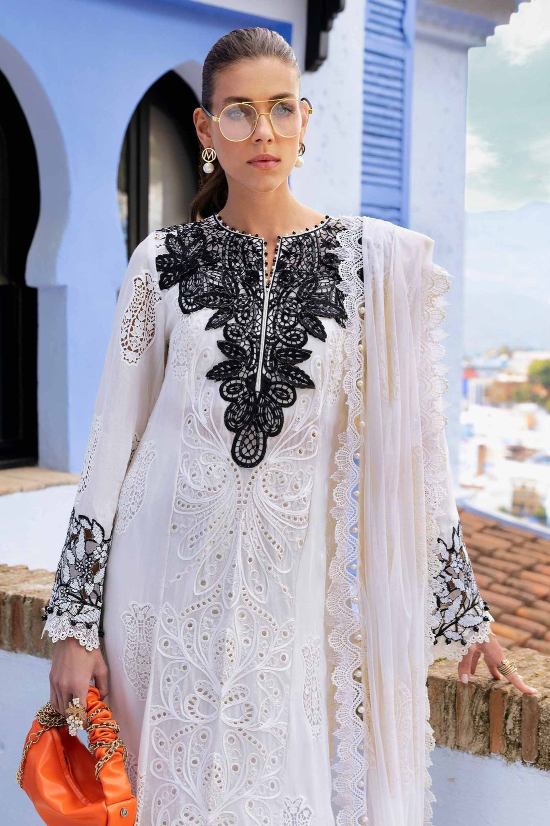 Maria B | Luxury Lawn 25 | D-2505-A - Ladies Clothes -  Libasekhas