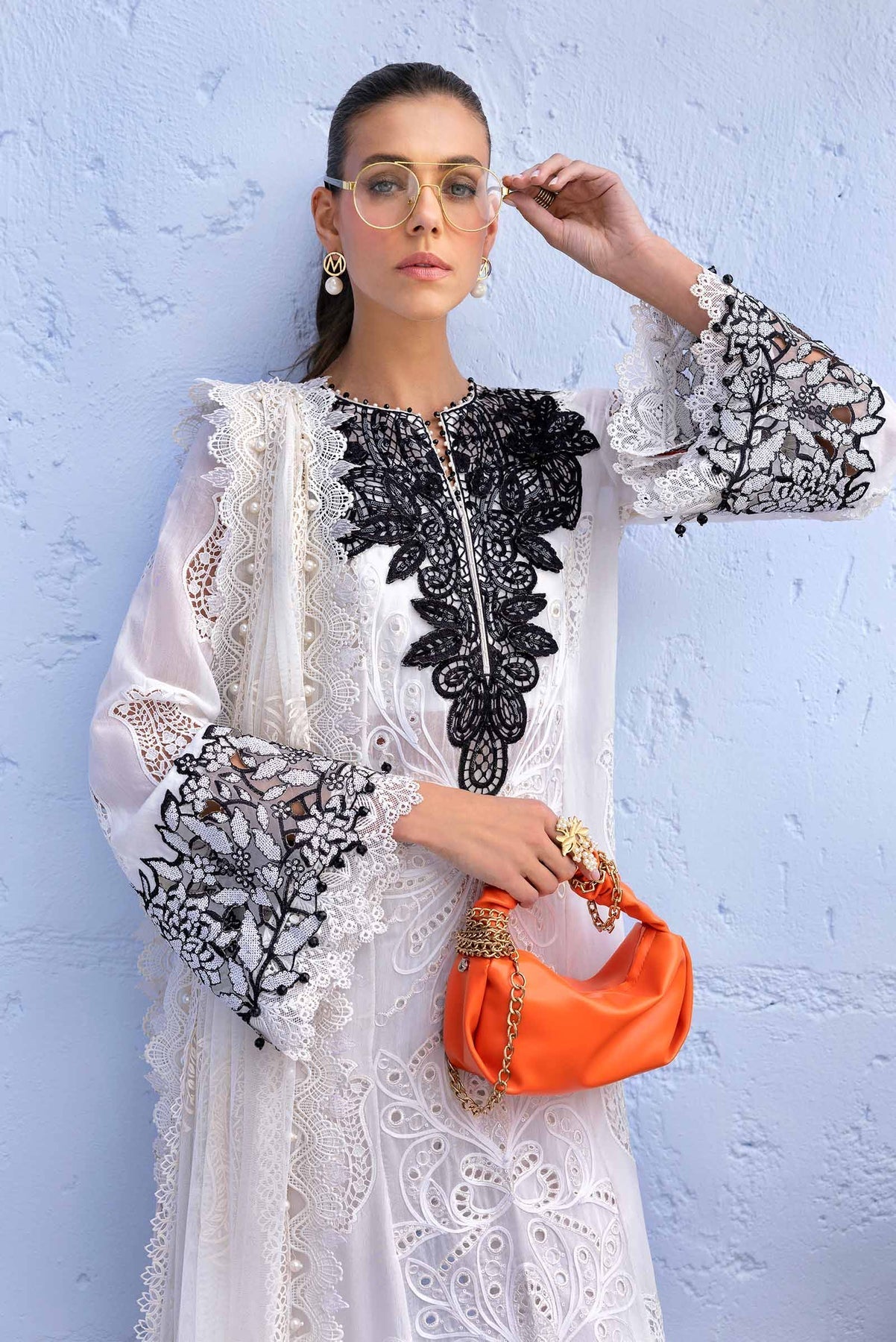 Maria B | Luxury Lawn 25 | D-2505-A - by - Libasekhas UK - Registered Vendor of : Maria B - 100% Original Designer Dresss