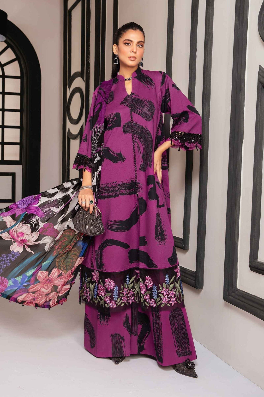 Maria.B | M Print Eid Edit | MPT-2205-B - by - Libasekhas UK - Registered Vendor of : Maria B - 100% Original Designer Dresss