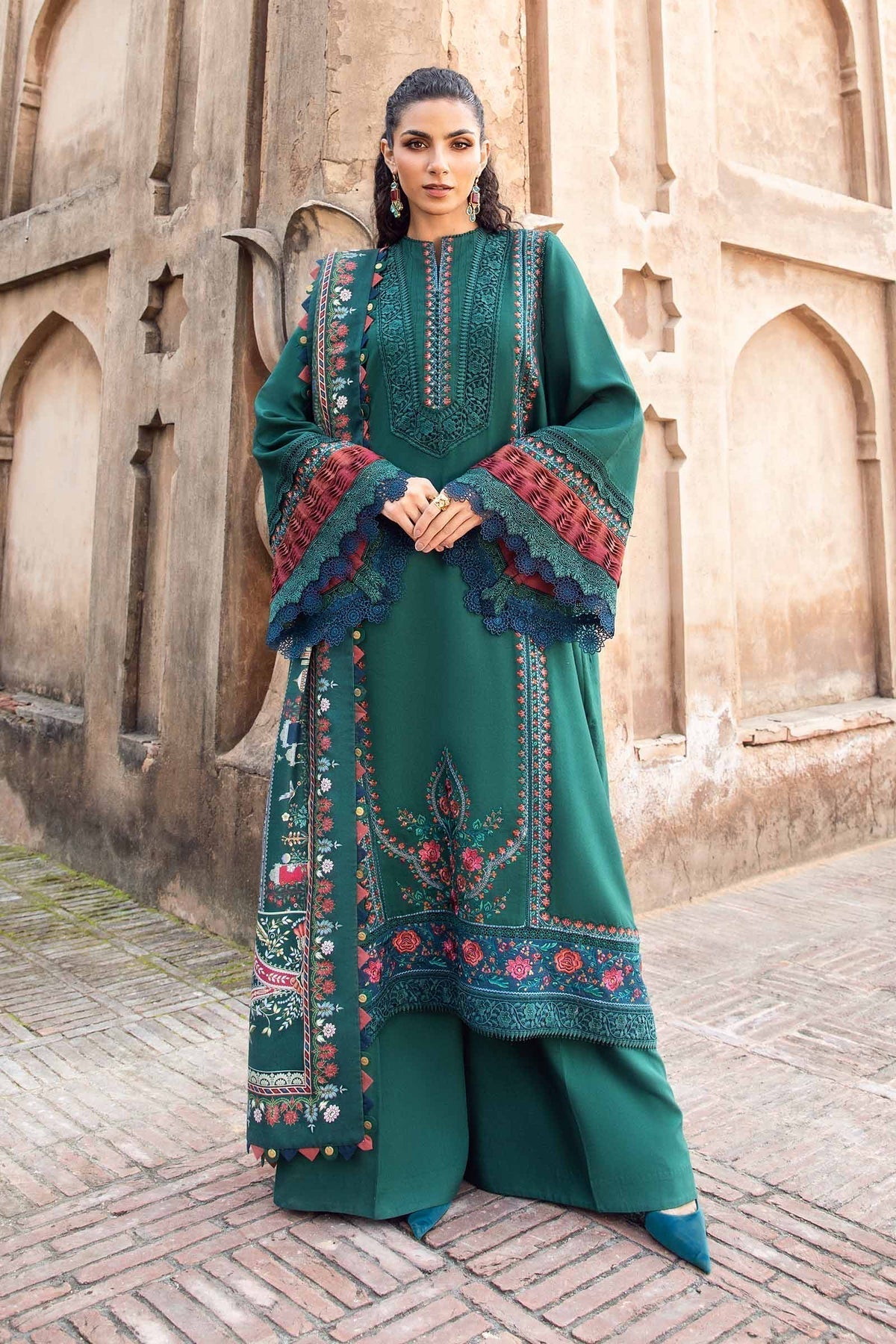 Maria B | M Prints Winter 24 | MPT-2405-B - by - Libasekhas UK - Registered Vendor of : Maria B - 100% Original Designer Dresss