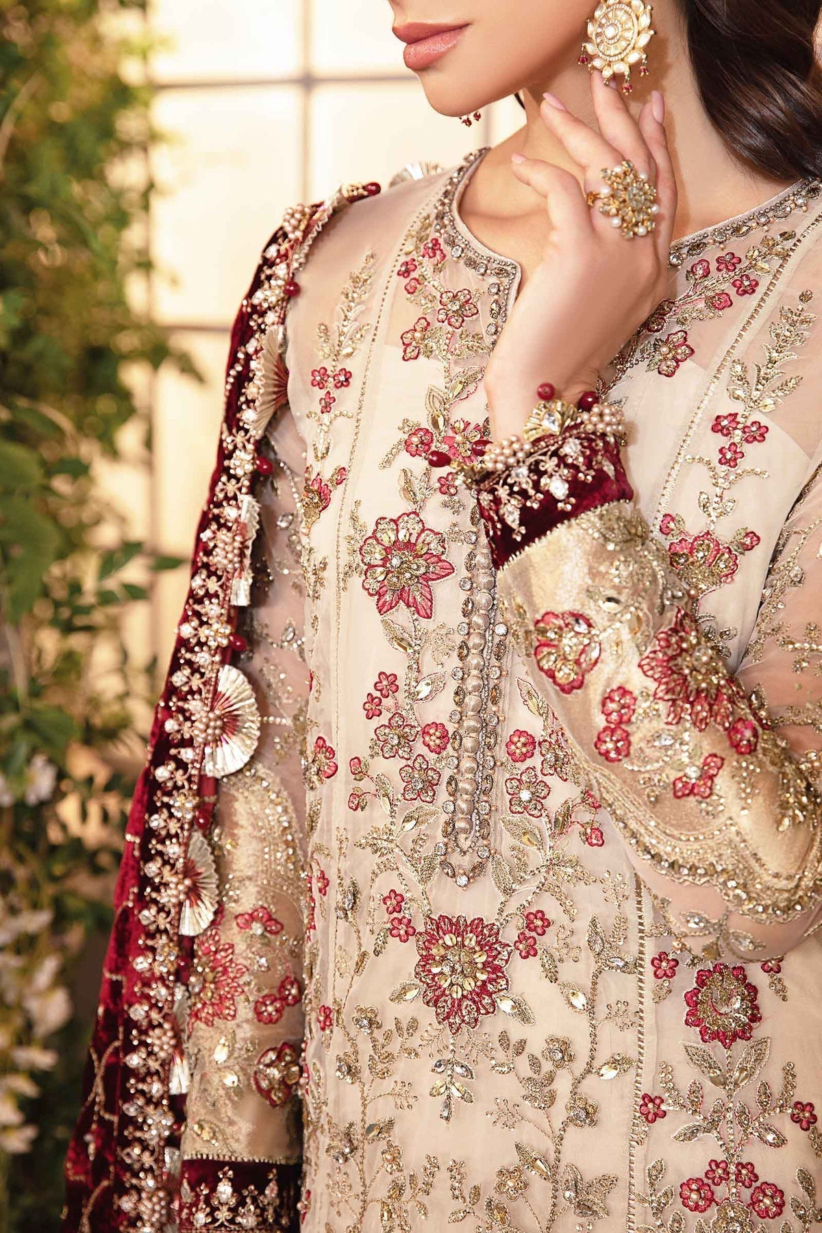 Maria B | Mbroidered Formals 24 | Velvet Suit | BD-2905 - by - Libasekhas UK - Registered Vendor of : Maria B - 100% Original Designer Dresss