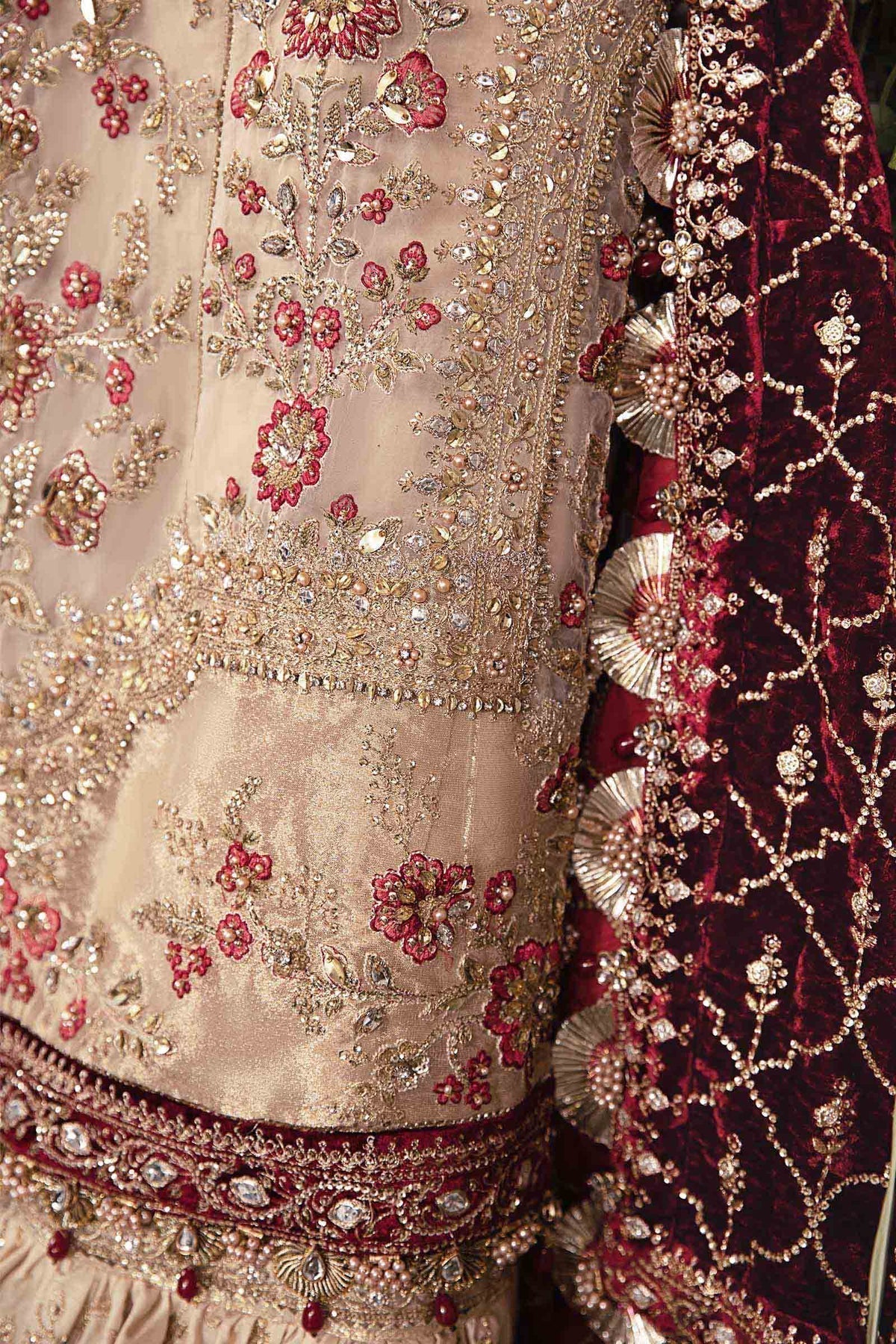 Maria B | Mbroidered Formals 24 | Velvet Suit | BD-2905 - by - Libasekhas UK - Registered Vendor of : Maria B - 100% Original Designer Dresss