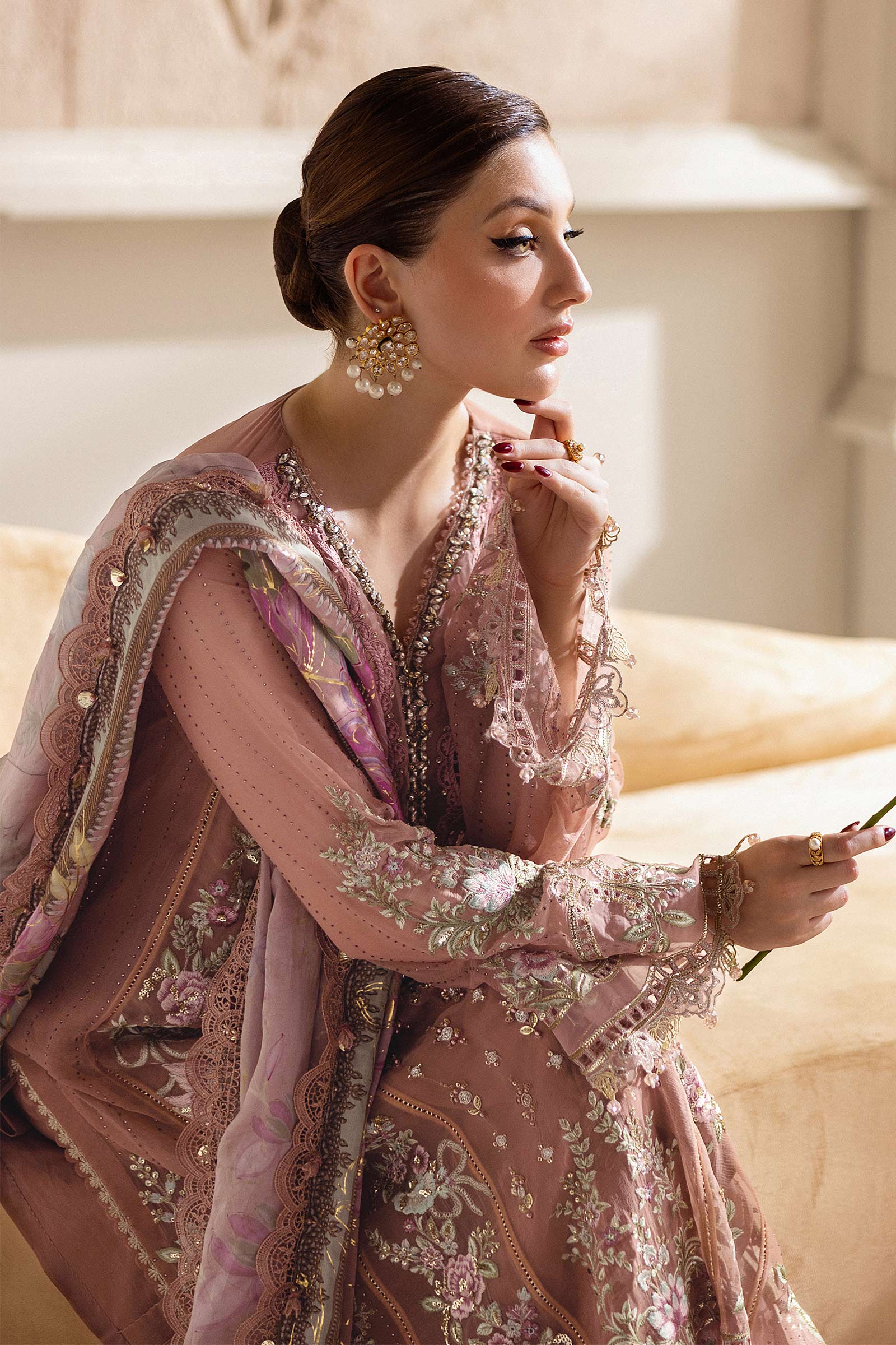 Maria B | Chiffon Formals 25 | MPC-25-105 - by Libasekhas UK - Registered Vendor of : Maria B - 100% Original Designer Dress