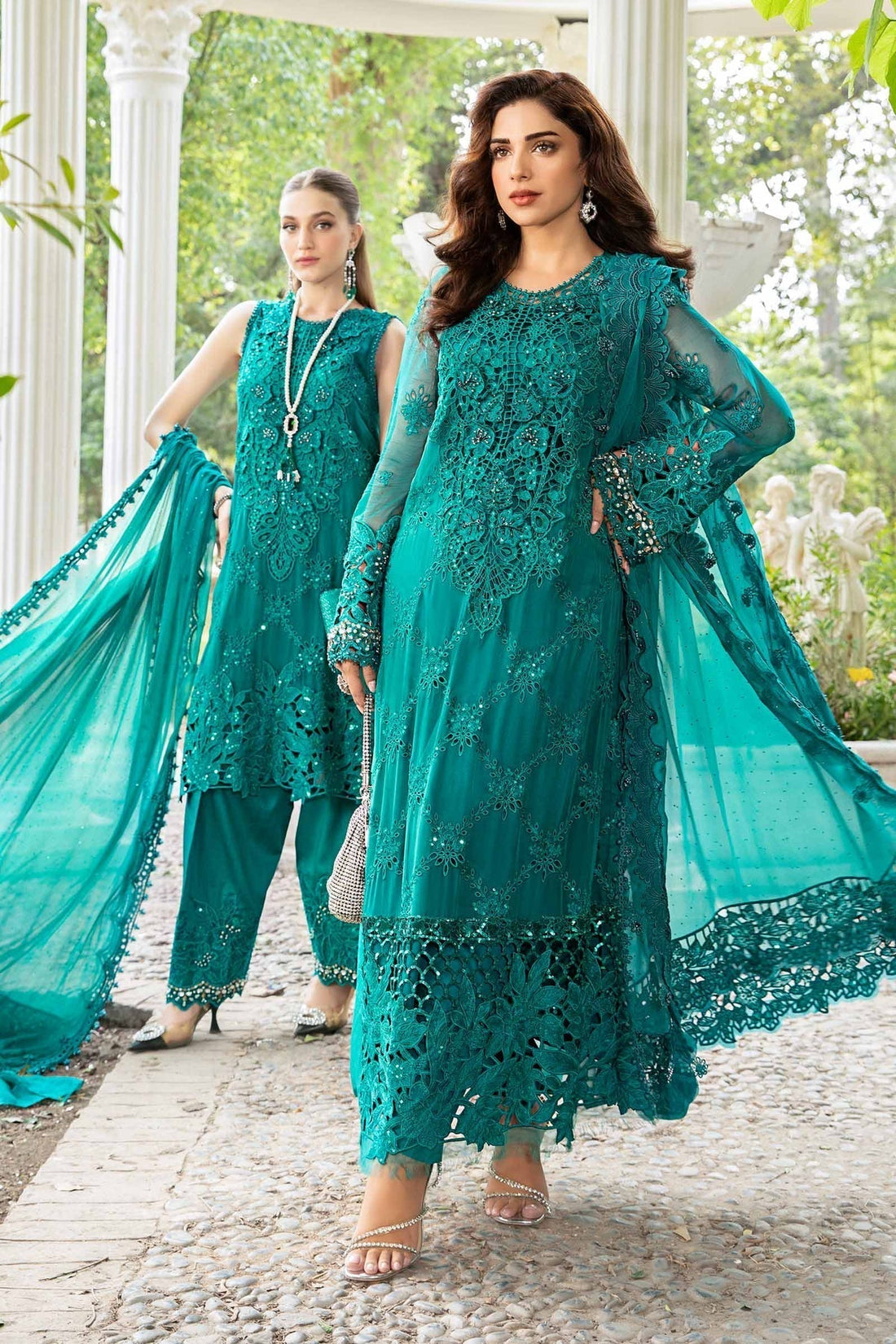 Maria B | Chiffon Formals 24 | Chiffon Suit | MPC-24-105 - by - Libasekhas UK - Registered Vendor of : Maria B - 100% Original Designer Dresss
