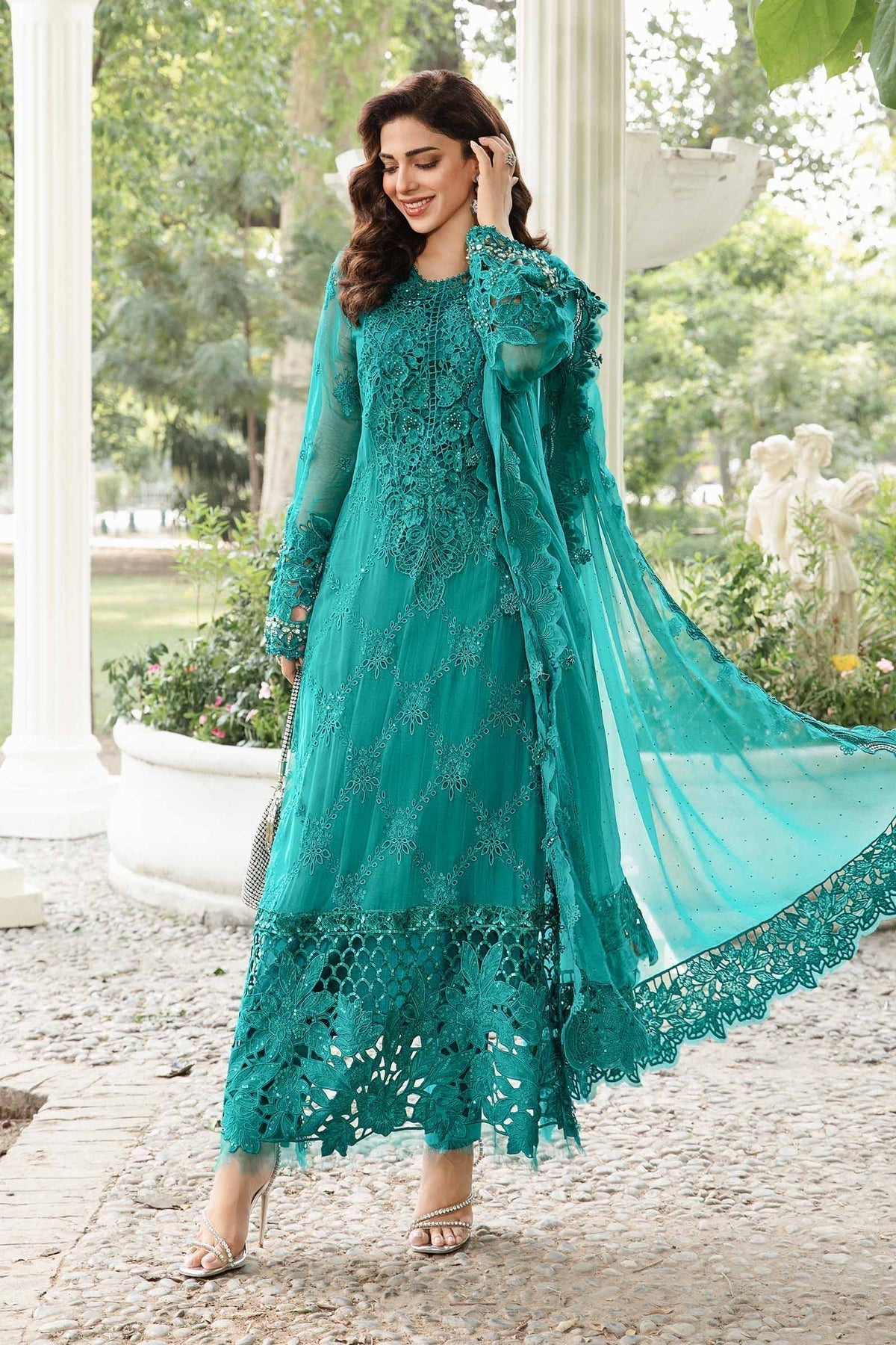 Maria B | Chiffon Formals 24 | Chiffon Suit | MPC-24-105 - by - Libasekhas UK - Registered Vendor of : Maria B - 100% Original Designer Dresss