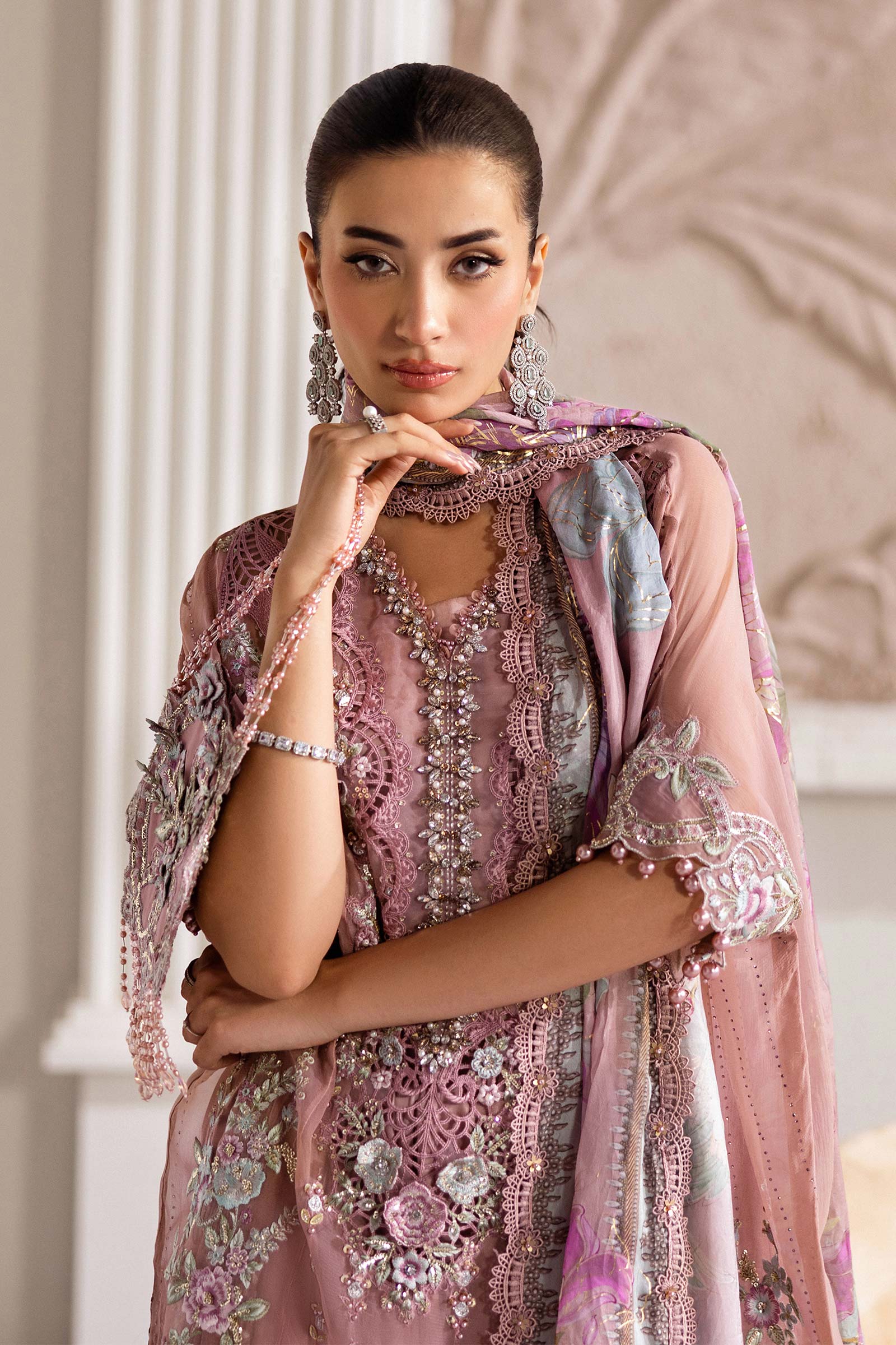 Maria B | Chiffon Formals 25 | MPC-25-105 - by Libasekhas UK - Registered Vendor of : Maria B - 100% Original Designer Dress