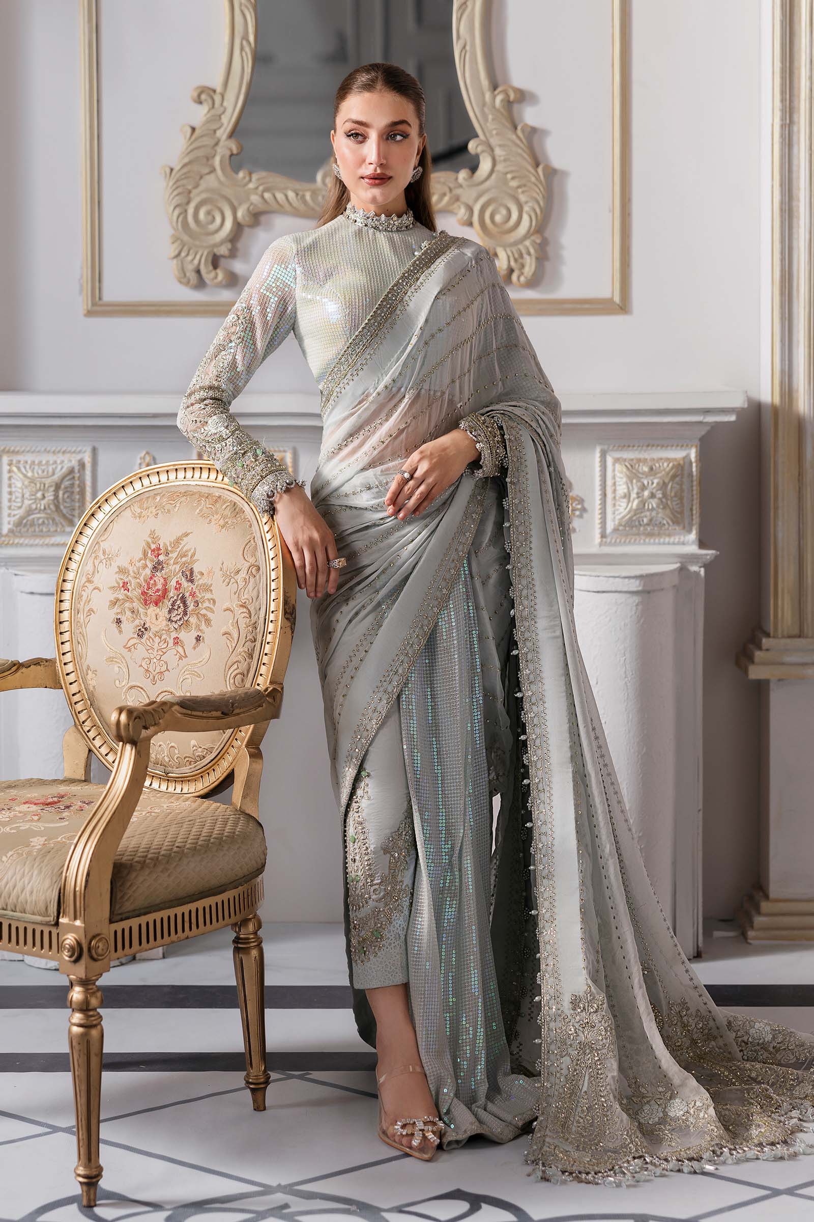 Maria B | Mbroidered 2025 | BD-3005 - by - Libasekhas UK - Registered Vendor of : Maria B - 100% Original Designer Dresss
