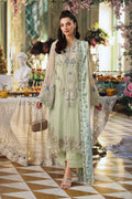 Maria b | Chiffon Formals 26 | MPC-26-105-Pistachio Green - by Libasekhas UK - Registered Vendor of : Maria B - 100% Original Designer Dress