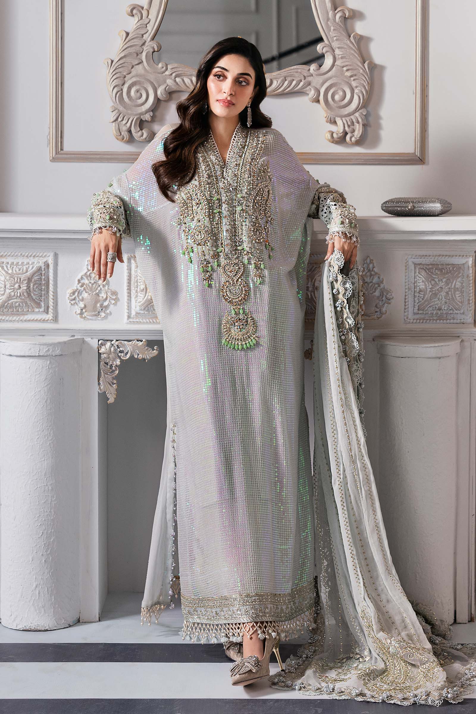 Maria B | Mbroidered 2025 | BD-3005 - by - Libasekhas UK - Registered Vendor of : Maria B - 100% Original Designer Dresss