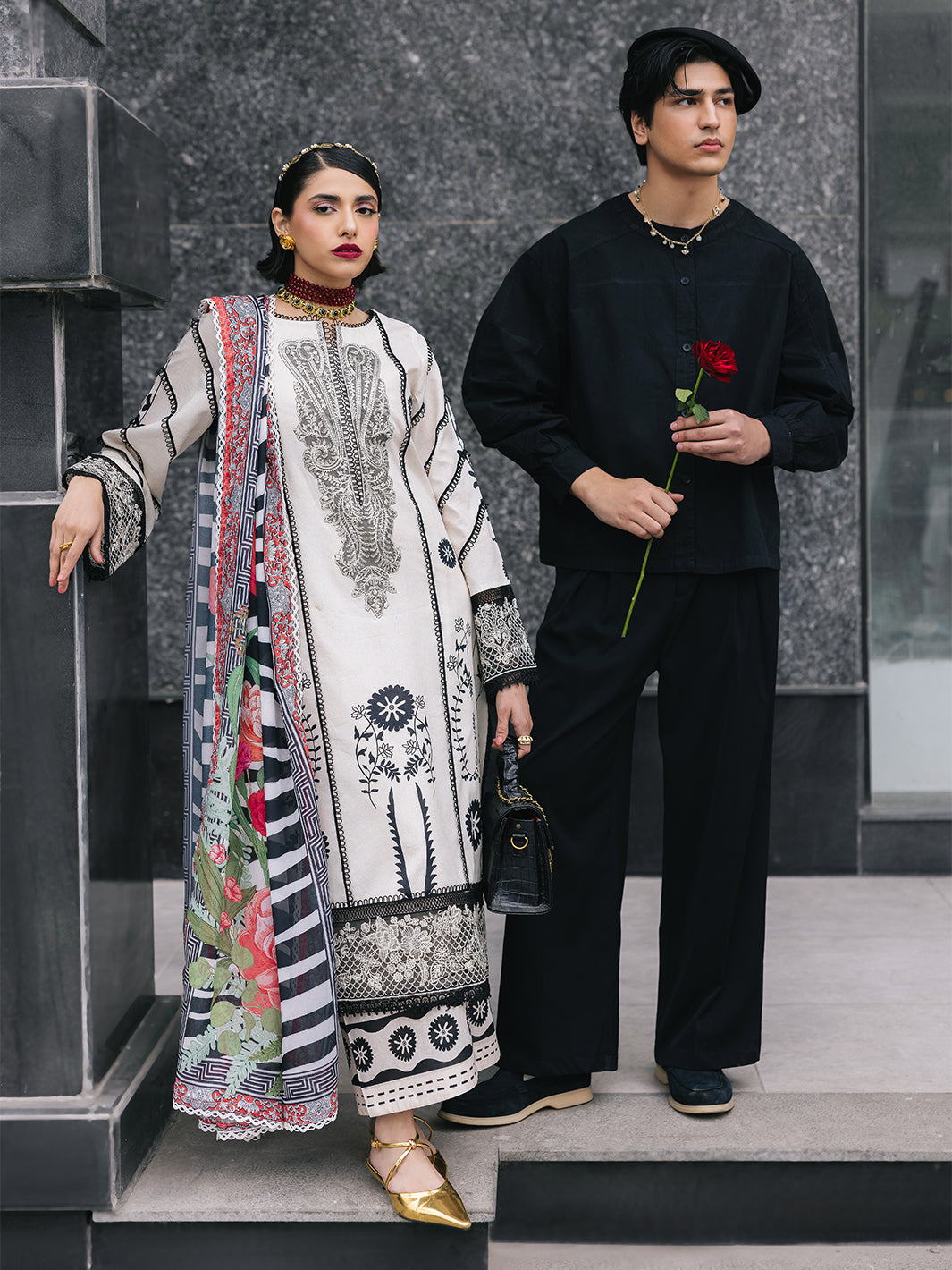 Mahnur | Broadway Luxury Lawn 25 | Freesia - by - Libasekhas UK - Registered Vendor of : Mahnur - 100% Original Designer Dresss
