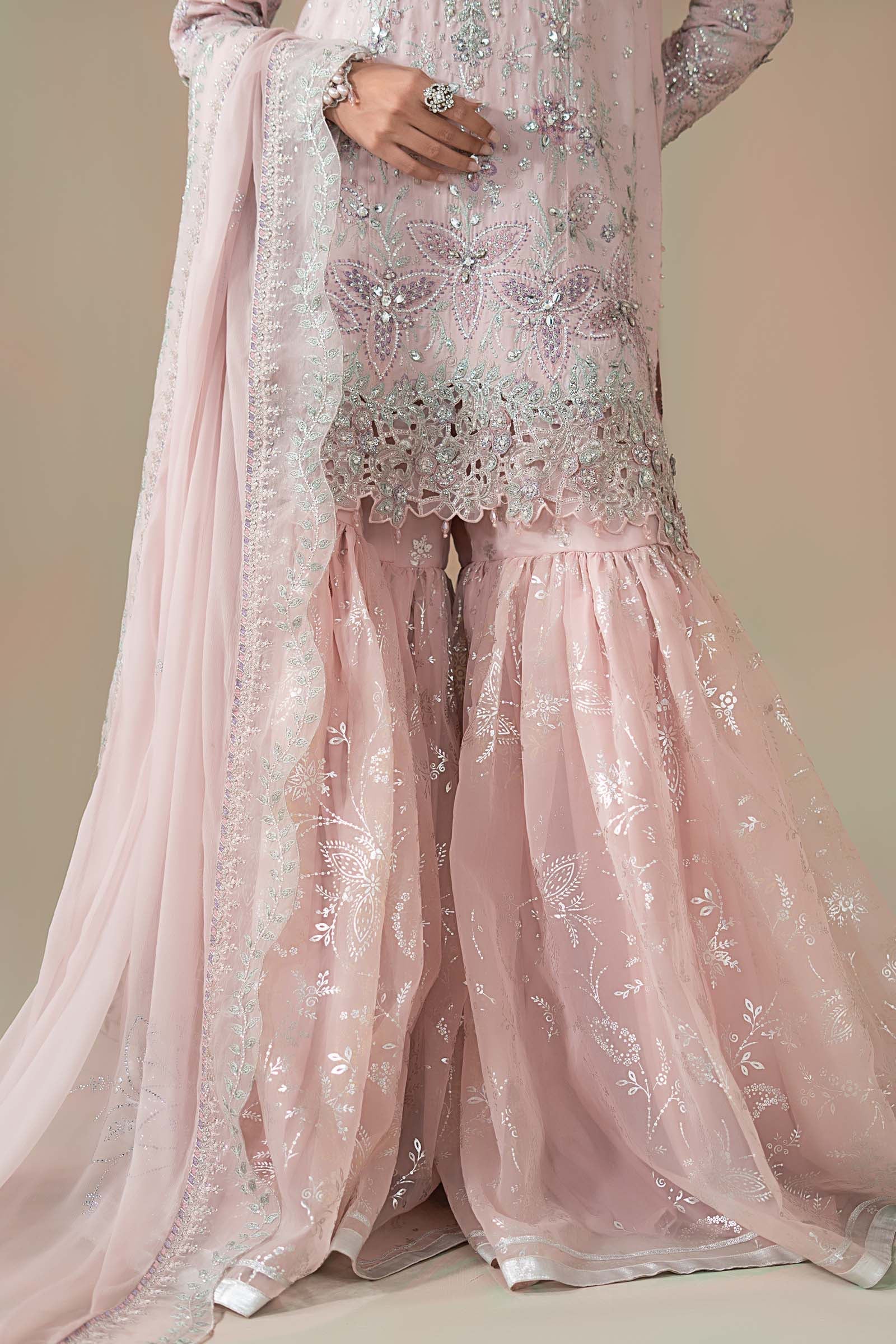 Maria B | Soiree Formals | WFS-09-05-Nude - by Libasekhas UK - Registered Vendor of : Maria B - 100% Original Designer Dress