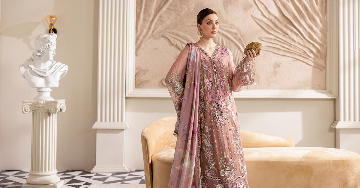 Maria B | Chiffon Formals 25 | MPC-25-105 - by Libasekhas UK - Registered Vendor of : Maria B - 100% Original Designer Dress