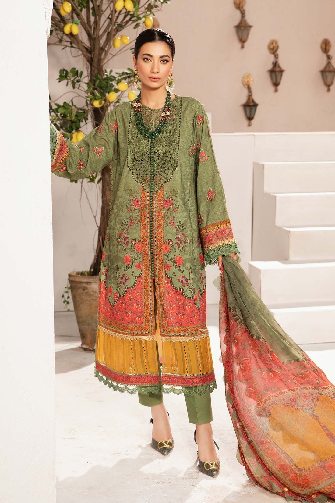 Maria.B | M Print Eid Edit | MPT-2206-A - by - Libasekhas UK - Registered Vendor of : Maria B - 100% Original Designer Dresss