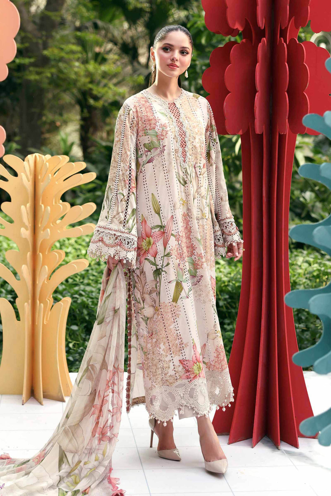 Maria B | M Prints 26 | MPT-3006-A - by Libasekhas UK - Registered Vendor of : Maria B - 100% Original Designer Dress