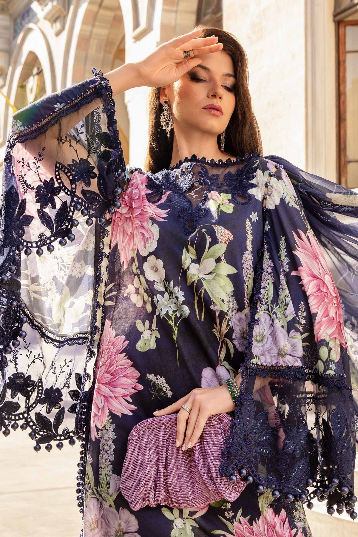 Maria B | M Prints Fall Edit 24 | MPT-2306-B - by - Libasekhas UK - Registered Vendor of : Maria B - 100% Original Designer Dresss