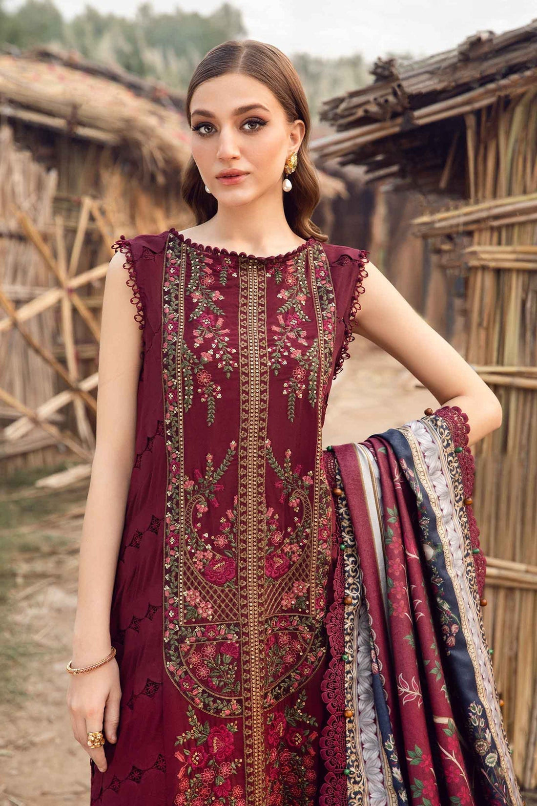 Maria B | M Prints Winter 24 | MPT-2406-B - by - Libasekhas UK - Registered Vendor of : Maria B - 100% Original Designer Dresss