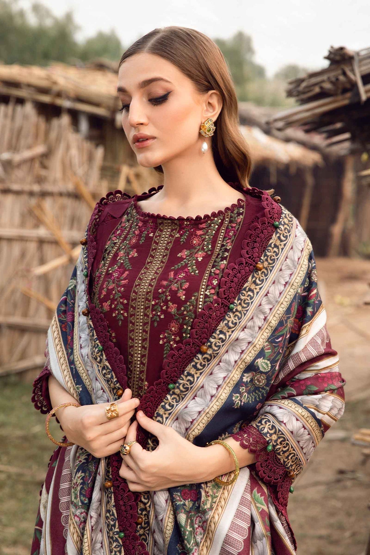 Maria B | M Prints Winter 24 | MPT-2406-B - Libasekhas