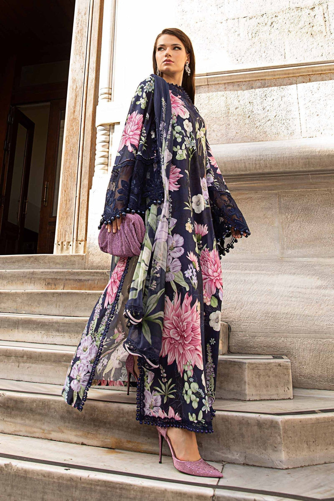 Maria B | M Prints Fall Edit 24 | MPT-2306-B - by - Libasekhas UK - Registered Vendor of : Maria B - 100% Original Designer Dresss