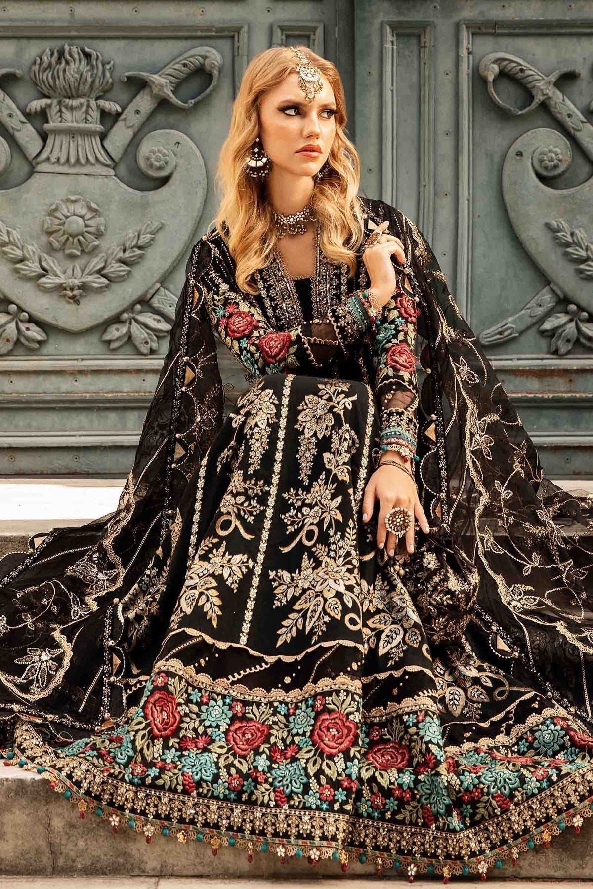Maria B | Sateen Formals 24 | CST-806 - by - Libasekhas UK - Registered Vendor of : Maria B - 100% Original Designer Dresss
