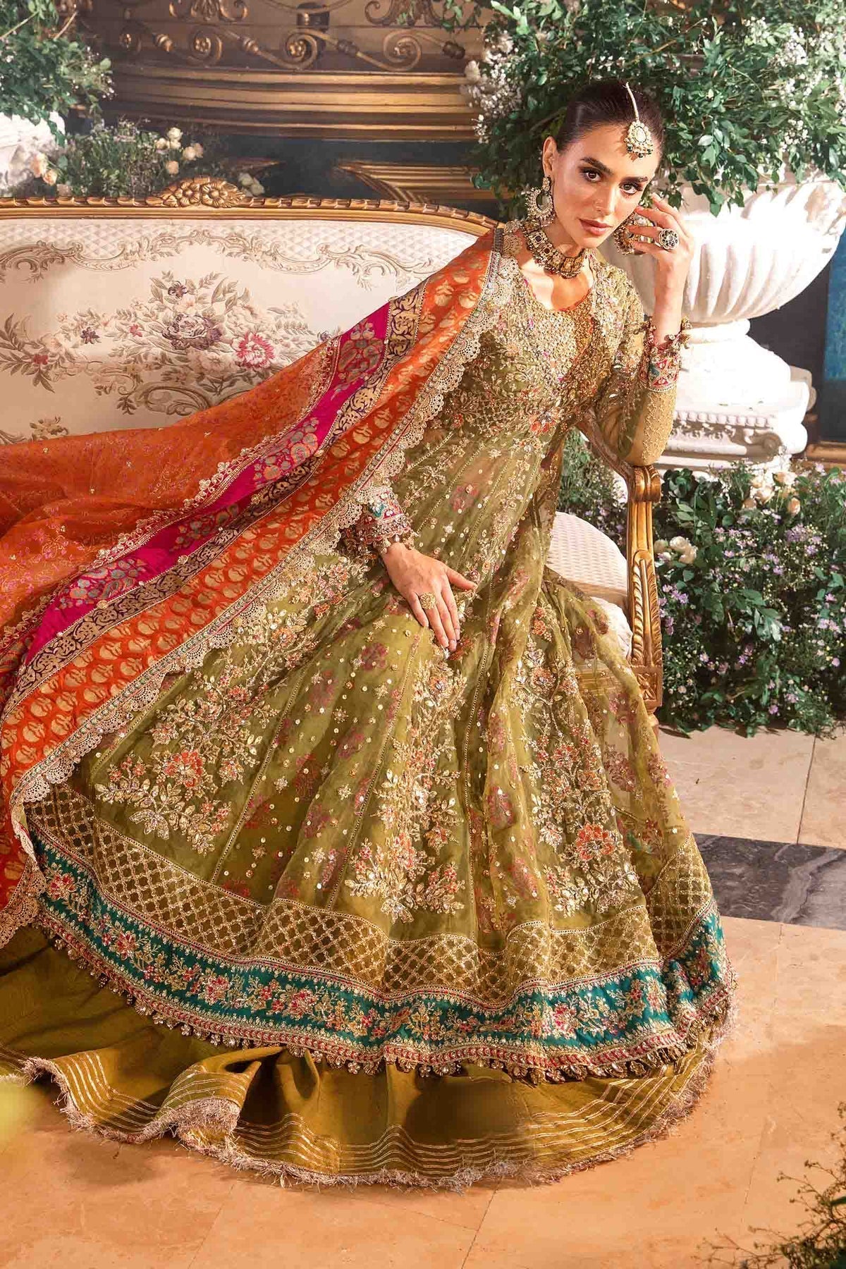 Maria B | Mbroidered Formals 24 | Organza Suit | BD-2906 - by - Libasekhas UK - Registered Vendor of : Maria B - 100% Original Designer Dresss