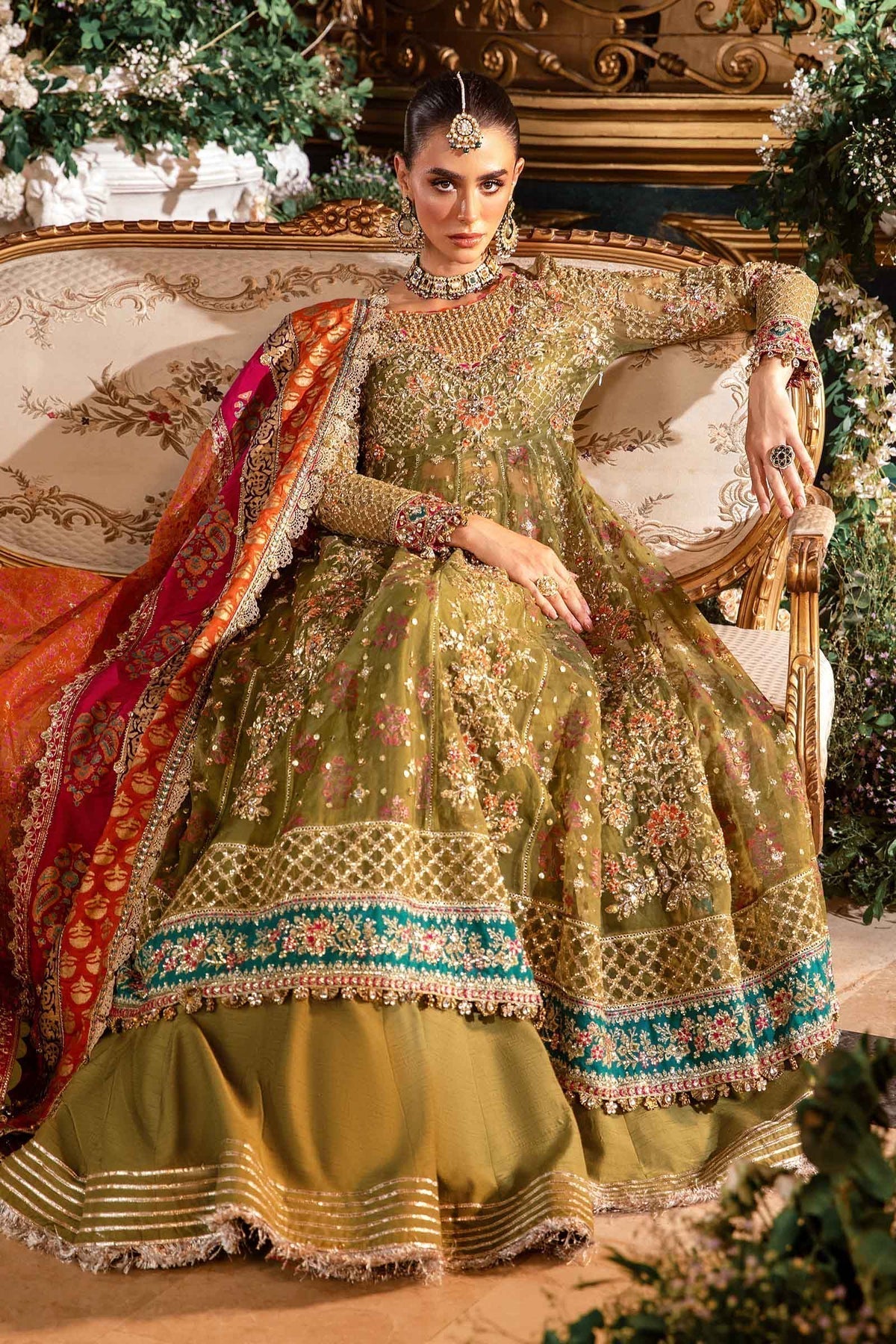 Maria B | Mbroidered Formals 24 | Organza Suit | BD-2906 - by - Libasekhas UK - Registered Vendor of : Maria B - 100% Original Designer Dresss