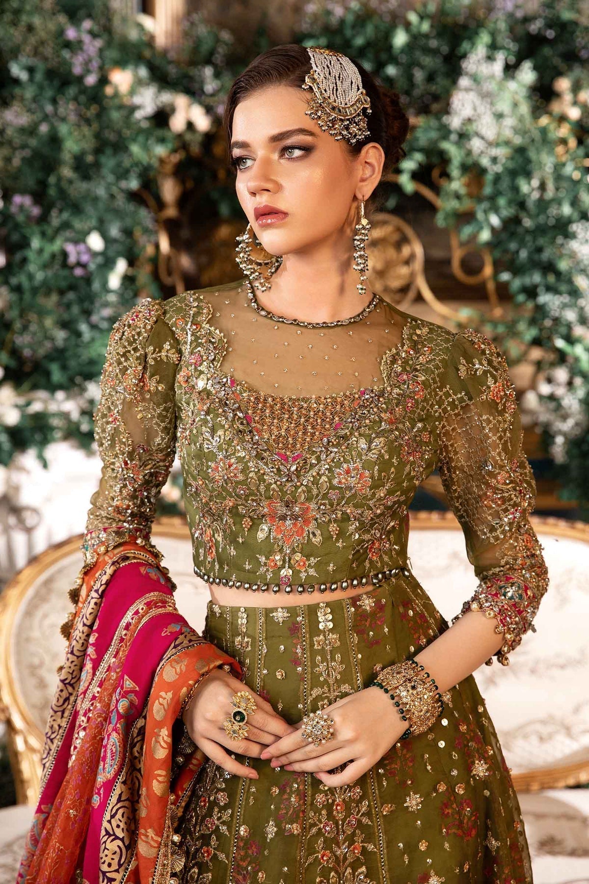 Maria B | Mbroidered Formals 24 | Organza Suit | BD-2906 - by - Libasekhas UK - Registered Vendor of : Maria B - 100% Original Designer Dresss