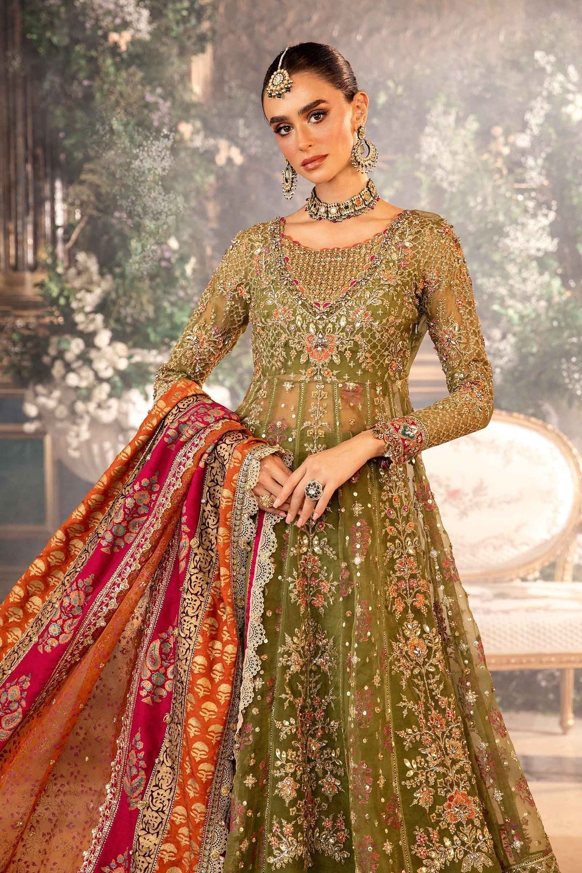 Maria B | Mbroidered Formals 24 | Organza Suit | BD-2906 - by - Libasekhas UK - Registered Vendor of : Maria B - 100% Original Designer Dresss