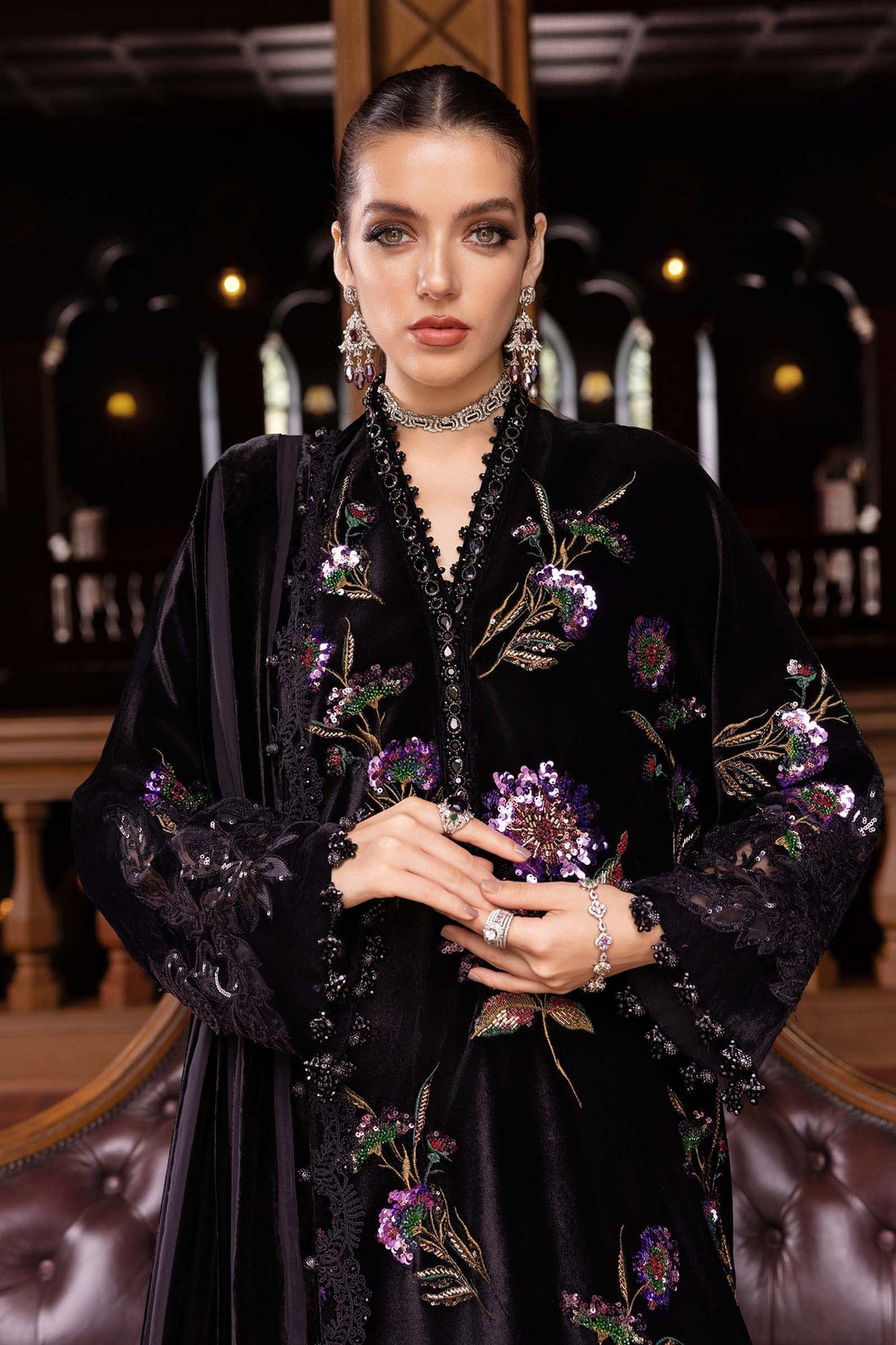Maria B | Winter Luxe 25 | WL-1306 - by Libasekhas UK - Registered Vendor of : Maria B - 100% Original Designer Dress