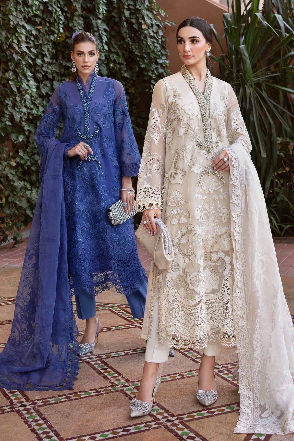 Maria B | Luxury Lawn 25 | D-2506-B - by - Libasekhas UK - Registered Vendor of : Maria B - 100% Original Designer Dresss