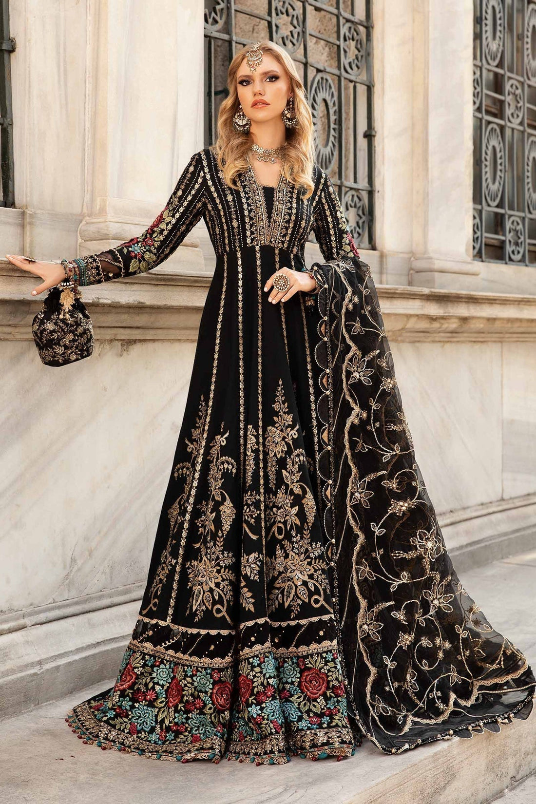 Maria B | Sateen Formals 24 | CST-806 - by - Libasekhas UK - Registered Vendor of : Maria B - 100% Original Designer Dresss