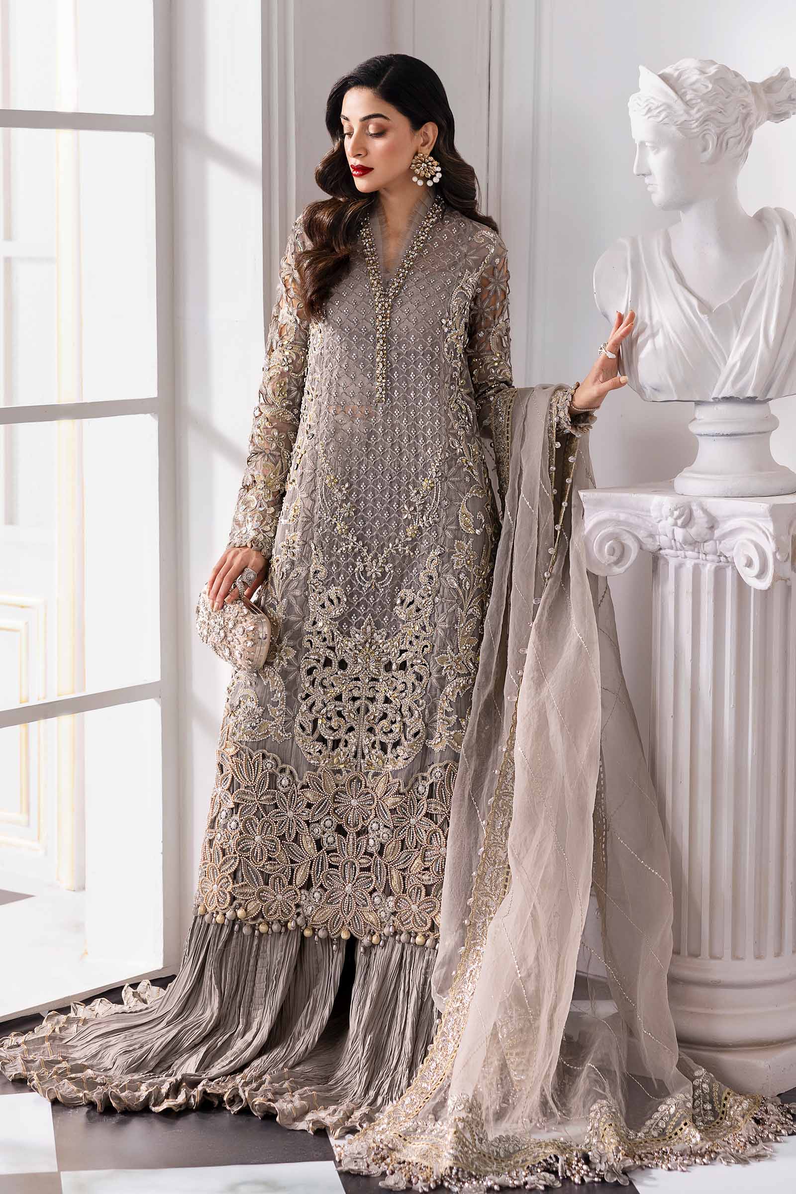 Maria B | Mbroidered 2025 | BD-3006 - by - Libasekhas UK - Registered Vendor of : Maria B - 100% Original Designer Dresss