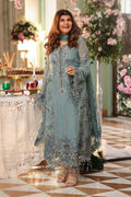 Maria b | Chiffon Formals 26 | MPC-26-106-Slate Blue - by Libasekhas UK - Registered Vendor of : Maria B - 100% Original Designer Dress