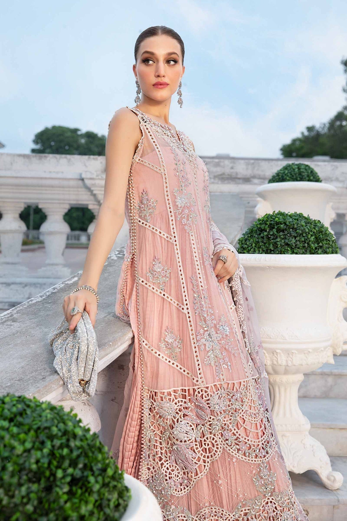 Maria B | Chiffon Formals 24 | Chiffon Suit | MPC-24-106 - by - Libasekhas UK - Registered Vendor of : Maria B - 100% Original Designer Dresss