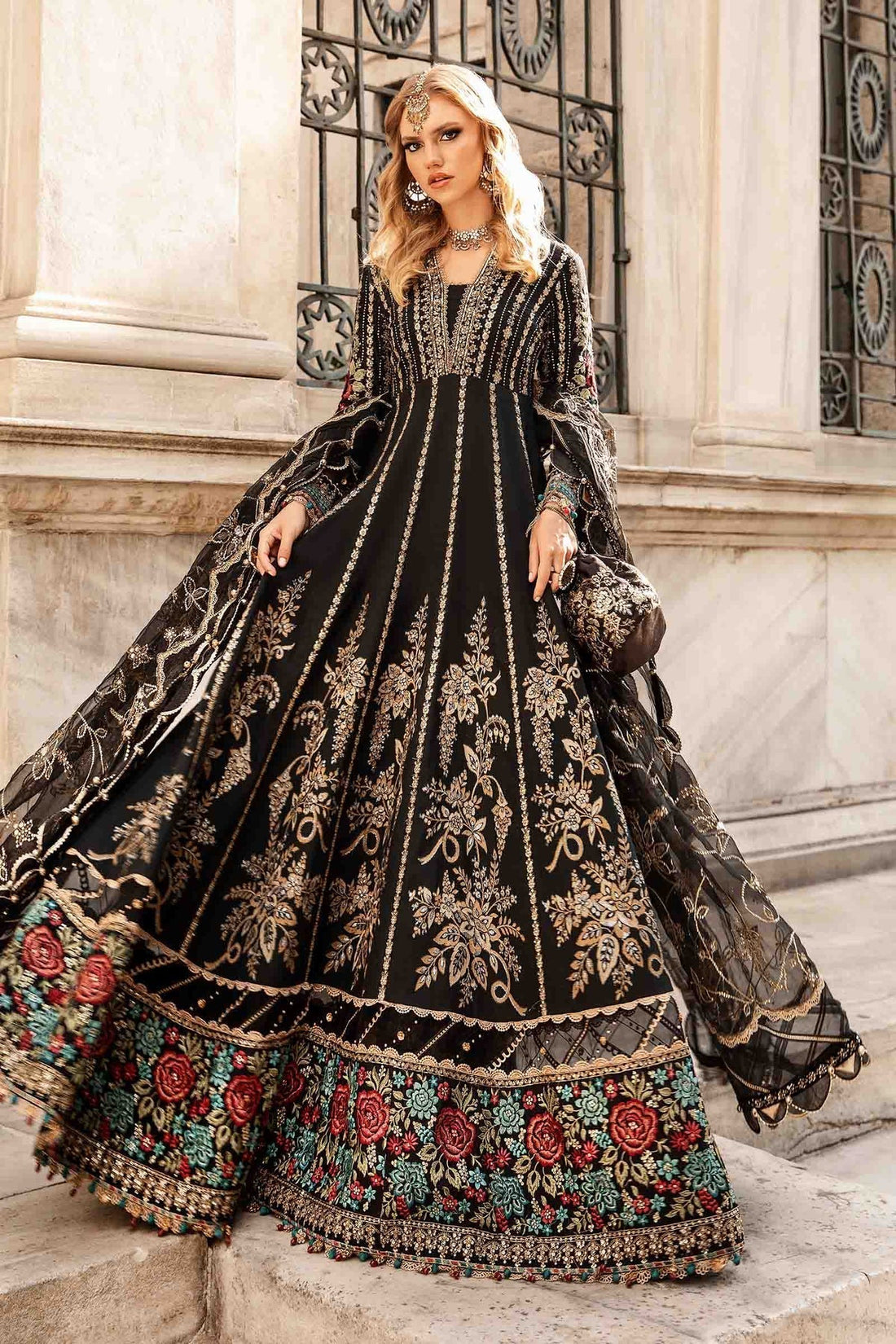 Maria B | Sateen Formals 24 | CST-806 - by - Libasekhas UK - Registered Vendor of : Maria B - 100% Original Designer Dresss