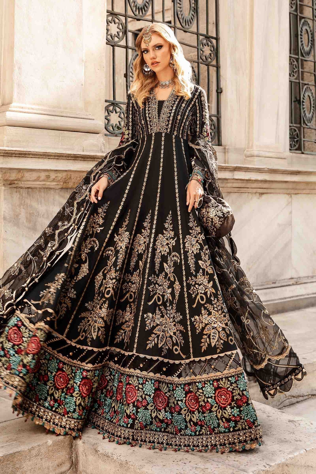 Maria B | Sateen Formals 24 | CST-806 - by - Libasekhas UK - Registered Vendor of : Maria B - 100% Original Designer Dresss