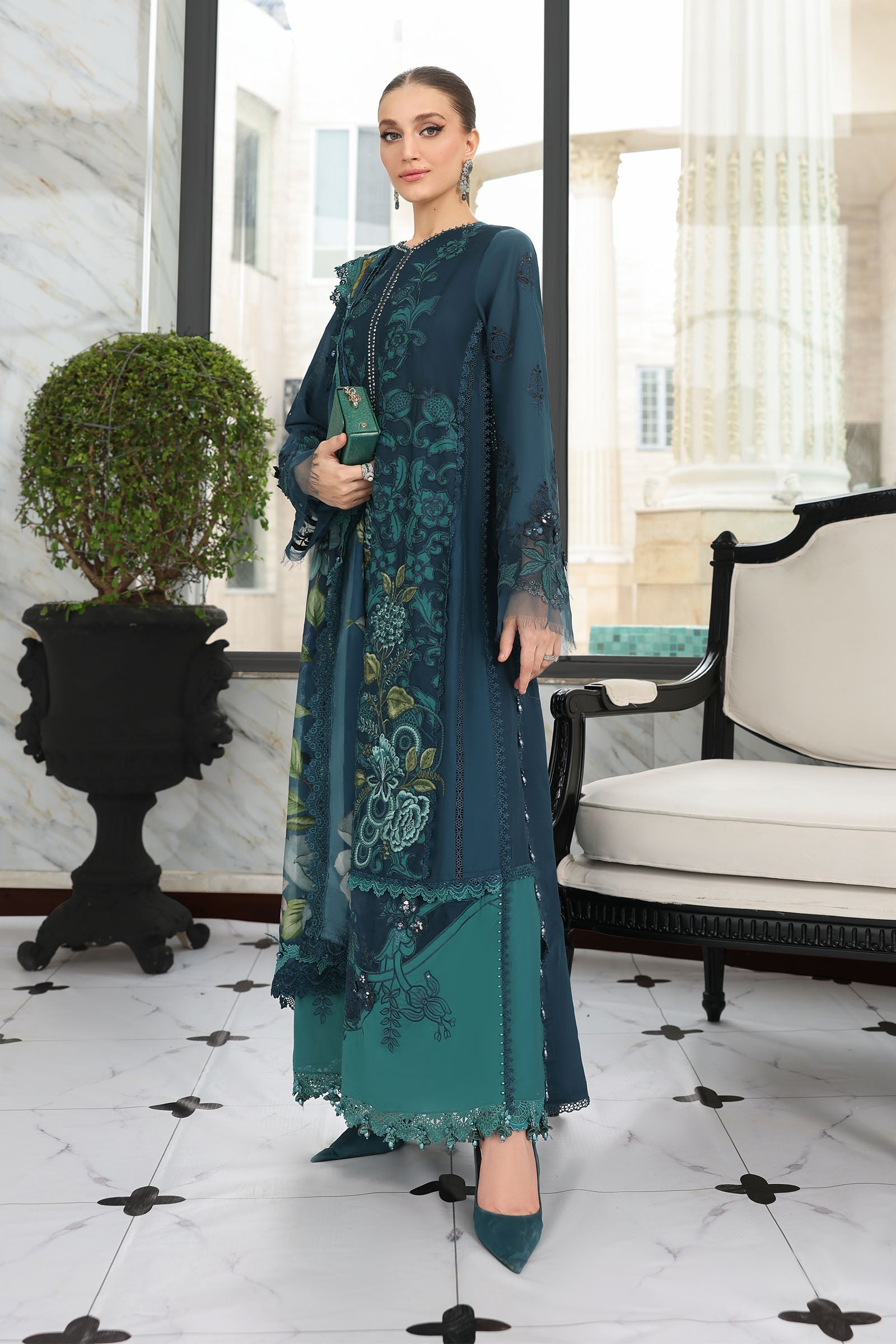Maria B | luxury Lawn 26 | EL-26-06 - by Libasekhas UK - Registered Vendor of : Maria B - 100% Original Designer Dress